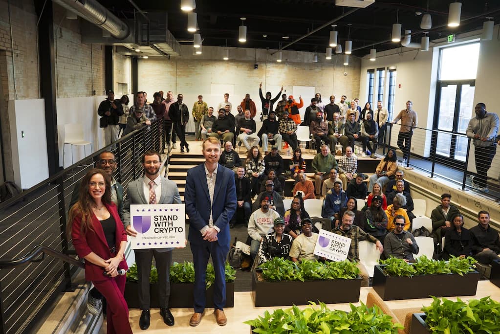 Group photo at a Real World Assets event