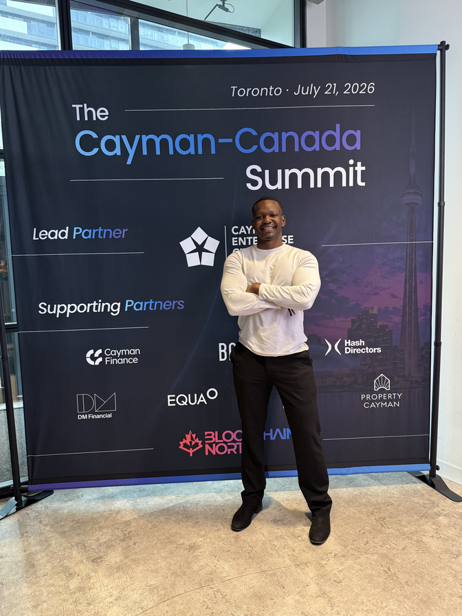 Dico at the Cayman–Canada Summit in Toronto on July 21, 2026